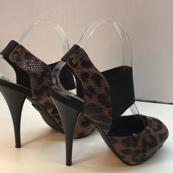 Simple Vera Wang Leopard Print Heels Size 7.5 - Picture 3 of 8